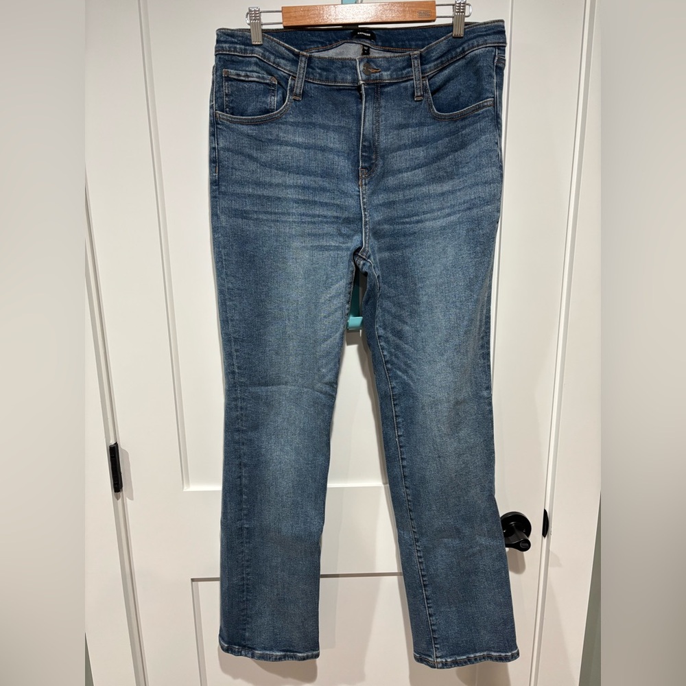 Express Womens Size 16 Blue Lightweight Stretch Bootcut Jeans Classic Casual